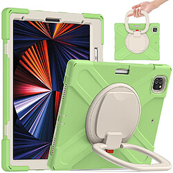 Coque en TPU + silicone à absorption magnétique, hybride avec béquille vert matcha pour votre Apple iPad Pro 12.9 pouces (2021)