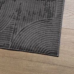 Avis vidaXL Tapis IZA poils courts style scandinave anthracite 140x200 cm