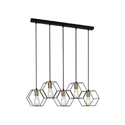 Luminaire Center Suspension Aina Acier Noir