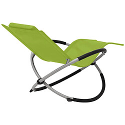 Acheter Maison Chic Chaise longue, Transat géométrique d'extérieur Acier Vert