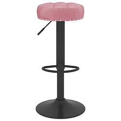 Avis vidaXL Tabourets de bar lot de 2 rose velours