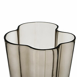 BigBuy Home Vase Gris Verre 15,5 x 15 x 25 cm