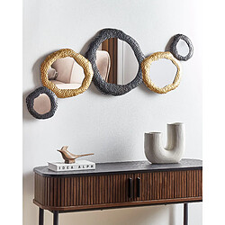 Beliani Miroir CHARNY 44 cm Noir-doré