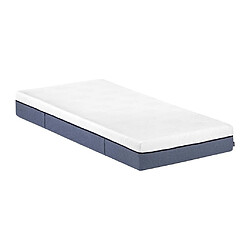 Vente-Unique Ensemble 90 x 190 cm sommier coffre blanc + matelas ressorts ensachés 7 zones et mémoire de forme ép.24cm - KASUI de YSMÉE