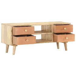 Avis Maison Chic Meuble TV scandinave - Banc TV pour salon 110x30x45 cm Bois de manguier solide -MN67650