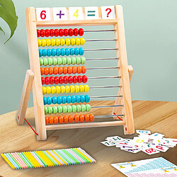 Acheter Boulier en bois Éducatifs Comptage Outil de Calcul Montessori Jouet Enfant en Bas Âge Cadeaux pour Enfants 4-6 Ans