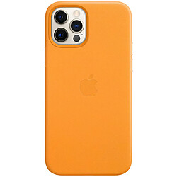 Apple Coque Leather MagSafe pour l'iPhone 12 (Pro) - California Poppy