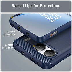 Avis Htdmobiles Coque pour OnePlus Nord 4 - housse etui silicone gel carbone + film ecran - BLEU FONCE