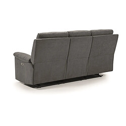 Avis Pegane Canapé de 3 places (2 relax électriques) en tissu couleur Gris foncé - Longueur 192 x Profondeur 87 x Hauteur 99 cm