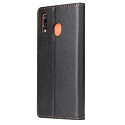 Avis Wewoo Housse Coque Etui en cuir à rabat horizontal PU + TPU avec support et emplacements pour cartes et portefeuille Galaxy A20 et A30 Noir