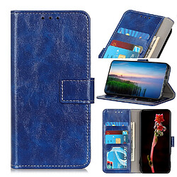 Etui en PU cheval fou vintage bleu pour votre Apple iPhone 12 Max/12 Pro 6.1 pouces