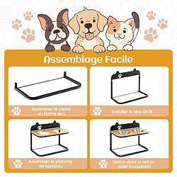 Helloshop26 Gamelles double pour chien surélevé hauteur réglable bols amovibles en acier inox. Marqueur porte gamelles pour chien 20_0006884