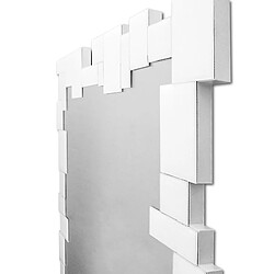 Avis Dekoarte E062 - Miroir mural décoratif moderne, avec un cadre décoré et des cristaux blancs dans différents plans 140x70cm