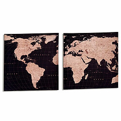 Gift Decor Toile Mappemonde 1,5 x 40 x 40 cm (16 Unités)