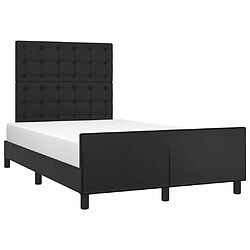 Avis Maison Chic Lit adulte - Cadre Structure de lit avec tête de lit Contemporain Noir 120x200 cm Similicuir -MN98862