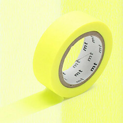 Masking tape unicolore - Jaune fluo - 1,5 cm x 7 m