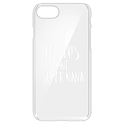 Coque Crystal iPhone 7 et iPhone 8 - ""Je suis une Super Nana"" Blanc - Moxie