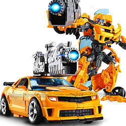 Universal 22cm Anime Transformation Film Jouet Garçon Plastique Cool ABS Robot Voiture Action Char Numérique Avion Modèle Vieux Cadeau Enfant | Action Personnage (Jaune)