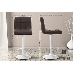 Non Tabouret de bar Calma tissu blanc