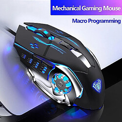 Universal Maison de jeu filaire 6 boutons programmables souris ergonomiques souris lumineuses LED colorées pour ordinateur PC