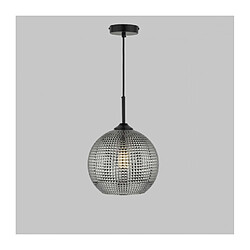 Luminaire Center Suspension Soren Noir mat,verre fumé 1 ampoule 36cm pas cher