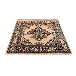 Avis Vidal Tapis de laine 109x100 brun Nain