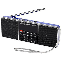 Universal YYH-MINI PORTABLE PORTABLE RECHARGable Stéréo FM Broadcast Speaker LCD Screen prend en charge la carte TF Disque USB (noir)