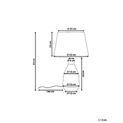 Avis Beliani Lampe à poser en céramique orange LAMBRE