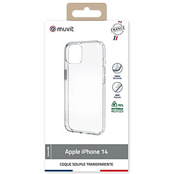 Coque souple Muvit For France iPhone 14 Transparent