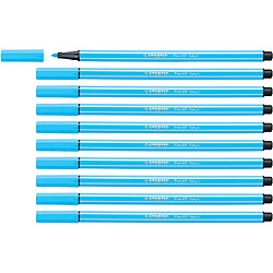 STABILO Stylo feutre Pen 68, bleu fluo ()