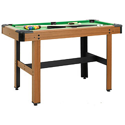 vidaXL Table de billard 4 pieds 122x61x76 cm Marron