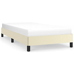 Maison Chic Lit adulte - Lit simple Cadre de lit,Structure du lit Contemporain Crème 80x200 cm Similicuir -MN54851