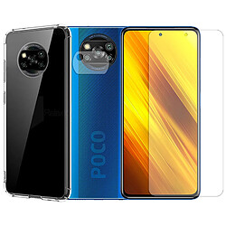 Protection intégrale Verre Trempé pour Honor X8 6.7" + Verre Trempé Caméra Arrière + Coque souple silicone transparente - Visiodirect