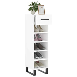 Acheter Maison Chic Armoire à chaussure 30x35x105 cm,Meuble à Chaussures Blanc brillant Bois ingénierie -MN92230