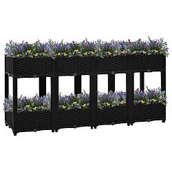 Maison Chic Jardinière,Lit surélevé - Bac à fleurs - pot de fleur 160x40x71 cm Polypropylène -GKD21568