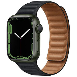 Leather Link pour Apple Watch Series 1 á 9 / SE (38/40/41 mm) | Series 10 (42 mm) - Taille S/M - Midnight