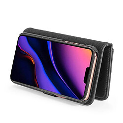 Wewoo Coque Etui en cuir Texture Flip détachable magnétique avec support et fentes pour cartes et portefeuille iPhone 11 Pro Noir pas cher