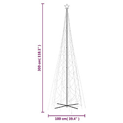 vidaXL Arbre de Noël cône 3000 LED Blanc froid 230x800 cm pas cher