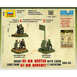 Zvezda Figurines 2ème Guerre Mondiale : Mortier soviétique 82-mm