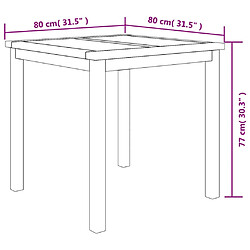 vidaXL Ensemble à manger de jardin 3 pcs Bois de teck massif pas cher