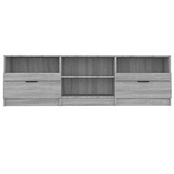 Avis vidaXL Meuble TV Sonoma gris 150x33,5x45 cm Bois d'ingénierie