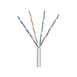 Installation cle twisted pair U/UTP Cat5e 4x2 stranded 100% copper 305m gray