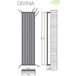 Avis Karag Radiateur design vertical DIVINA 42x180 cm en acier