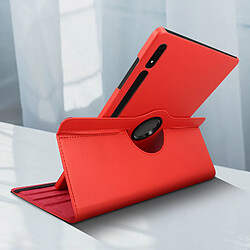 Avis Avizar Housse Samsung Galaxy Tab S8 Ultra Clapet Support Rotatif 360° Rouge