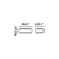 Avis faro Aplique murale de jardin gris fonce Sticker H8,5 cm