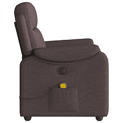 Acheter vidaXL Fauteuil de massage inclinable électrique Marron foncé Tissu