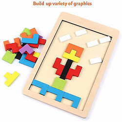 Avis Universal Puzzle de blocs en bois, jeu de blocs russes 3D coloré, tige Montessori