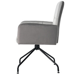 Avis ComfortXL Ensemble De 6 Chaises Fauteuil En Velours Assorti, Gris