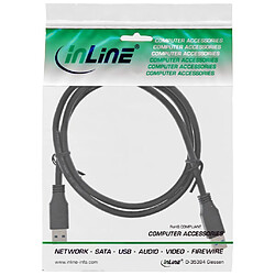 Câble InLine® USB 3.0 Type A mâle à A noir 1m