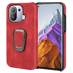 Coque en TPU + PU avec béquille rouge pour votre Xiaomi Mi 11 Pro 4G/5G